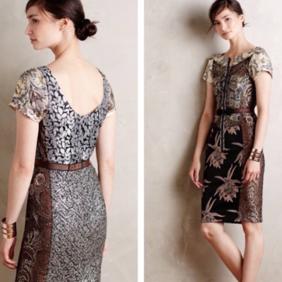 Anthropologie Dresses & Skirts - Byron Lars Beguile Pieced Brocade Dress